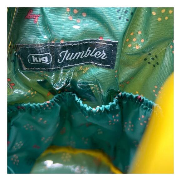 Lug Color Joy Tumbler Bag Bouquet Yellow Floral Travel Toiletry Artist Supply - Picture 8 of 15